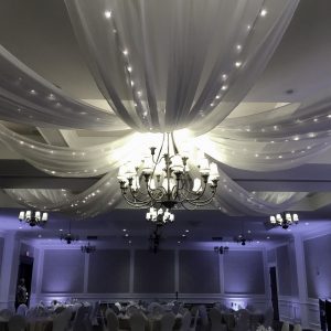 pinwheel ceiling treatment by Designer Weddings Victoria