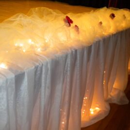 stage skirt by designer Weddings