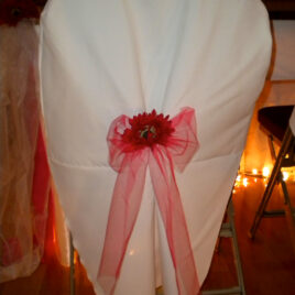 Tuxedo chair cover by Designer Weddings