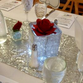 Silver Sequin Table Runner
