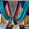Colorful Indian Wedding Backdrop by Designer Weddings Backdrop