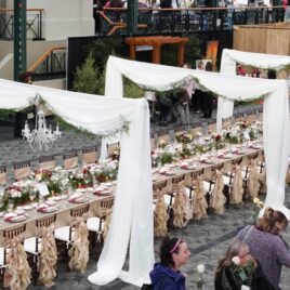 Head table archways or grand aisle archway by Designer Weddings in Victoria BC