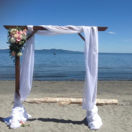 wooden wedding archway by Designer Weddings Victoria